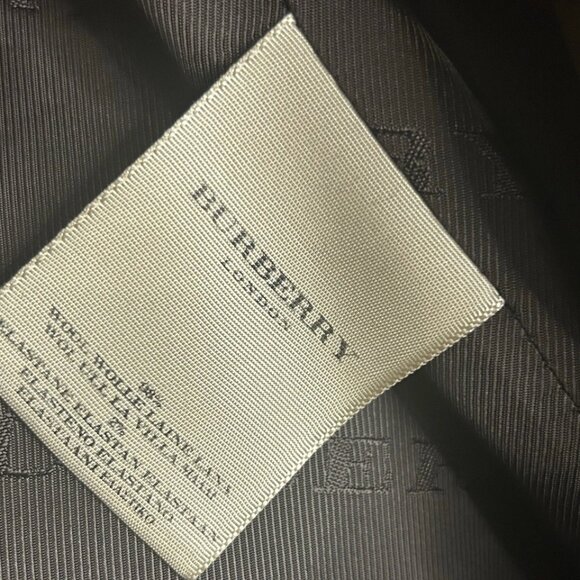 Vintage Y2K Burberry London Glen Plaid Wool Coat Size US 10 Excellent Condition - Picture 10 of 14